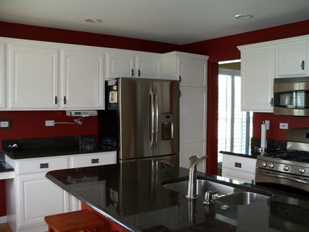 burshingputty_kitchen4 high gloss paint on building