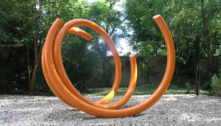 "June Bug" 2008, featuring Fine Paints of Europe's "Popsicle Orange" paint high gloss paint on building