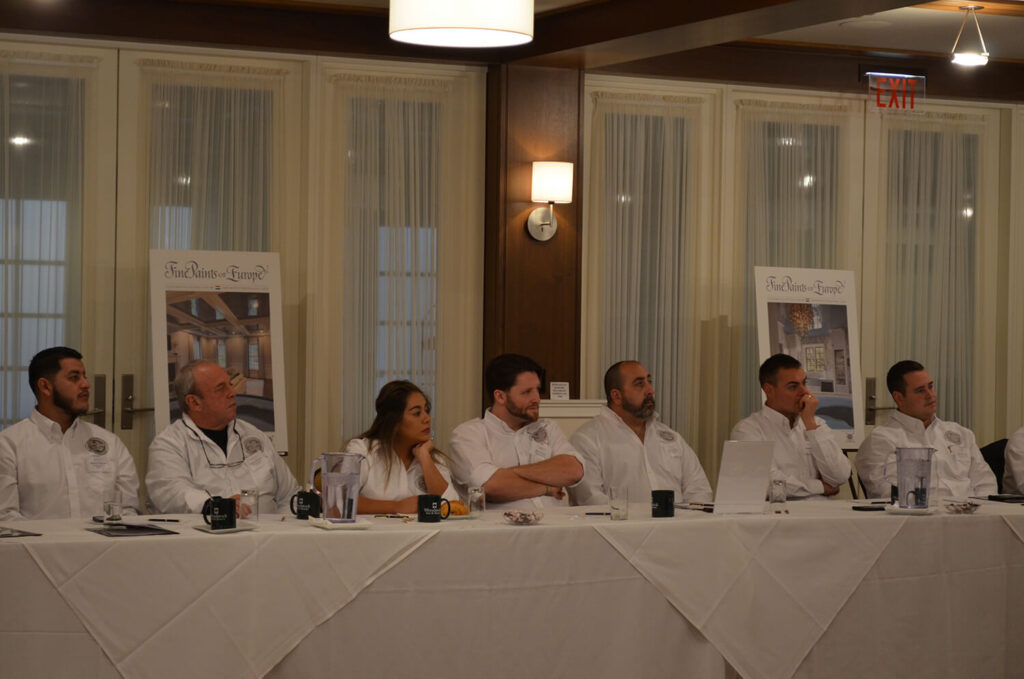 listening_louis_gloria Fine Paints of Europe annual meeting